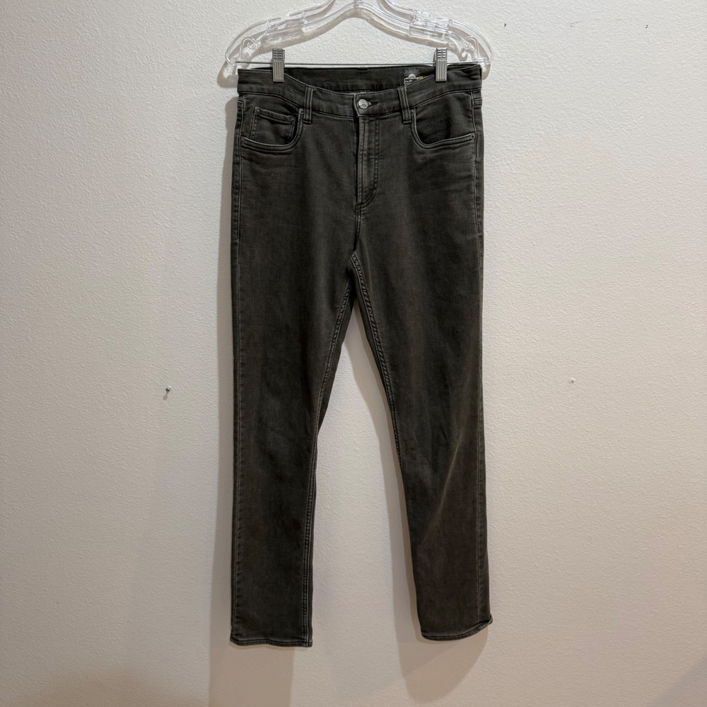 Faherty Brand Mens Slim Fit Stretch Denim Jeans Charcoal Gray Size 30x32